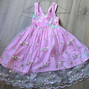 Floral Pink Kids Dress